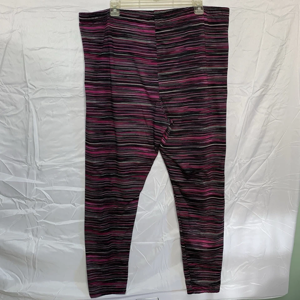 Leggings Climate Right By Cuddl Duds para mujer XXL capa base acogedor salón a rayas Foto 2 de 4