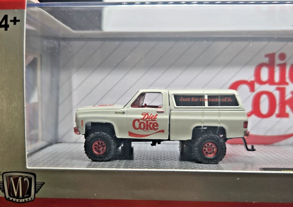 M2 Machines 1973 Chevy Cheyenne/1985 Chevy Camaro IrocZ CHASE Diet Coke Hauler - Image 4 of 4