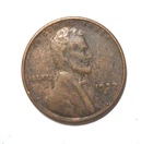 1937 S Lincoln Wheat Cent, Penny Fine Condition