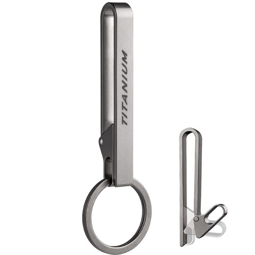 Titanium Belt Key Holder, Belt Key Clip, Quick Release Duty Belt Loop Key Cha...