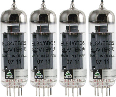 EL84, Sovtek, Matched Vacuum Tube, Apex Matched Quad, Power