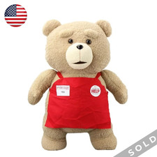 17.7" Ted 2 Movie Teddy Bear w/Apron Plush Soft Stuffed Animals Plush Toy Gift..