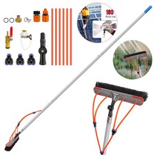 24ft Telescopic Water Fed Window Cleaning Pole Hose Fed Extendable Kit
