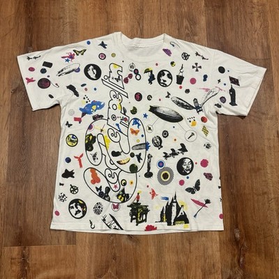 Vintage Led Zeppelin III Shirt 90s All Over Print Band Concert