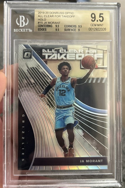 🔥 Ja Morant 2019 Panini Donruss Optic All Clear for Takeoff Holo Prizm 9.5 RC