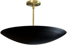 Modern Century Elegant Light Handmade Ceiling Flush Mount Brushed Brass Pendant