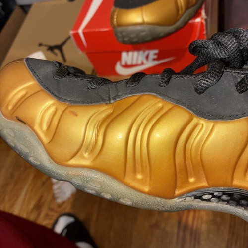 NIKE AIR FOAMPOSITE ONE - METALLIC GOLD - 10.5M - USED (REP BOX) - Picture 13 of 14