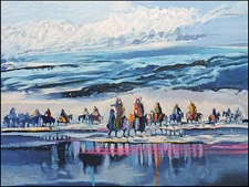 Earl Biss "Crazy Dogs In The Sun" serigraph on Paper Hand Signed!!