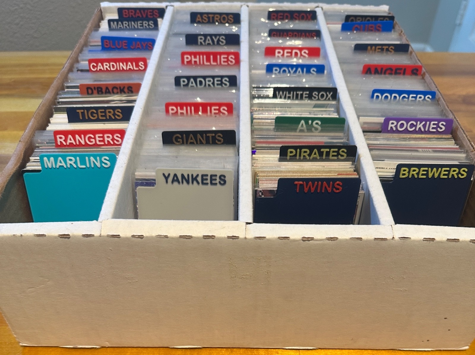 (30) STANDARD MLB Team Sports Card Dividers BASEBALL Trading MADE IN USA PLASTIC