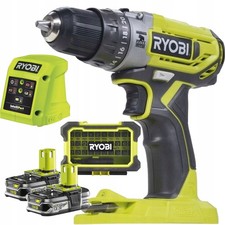 18v Cordless Hammer Drill Kit: 2x 1.5ah Batts, Charger & 31pc Bit Set