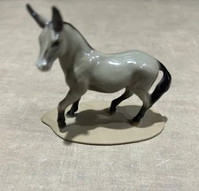 Hagen Renaker Pretty Mule On Base Miniature Figurine Gray