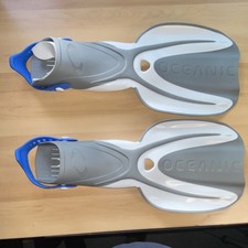 Oceanic Water Sport Fins EN16804:2015 S/M US Men 5-8½ Women 6-9½ Gray White Blue