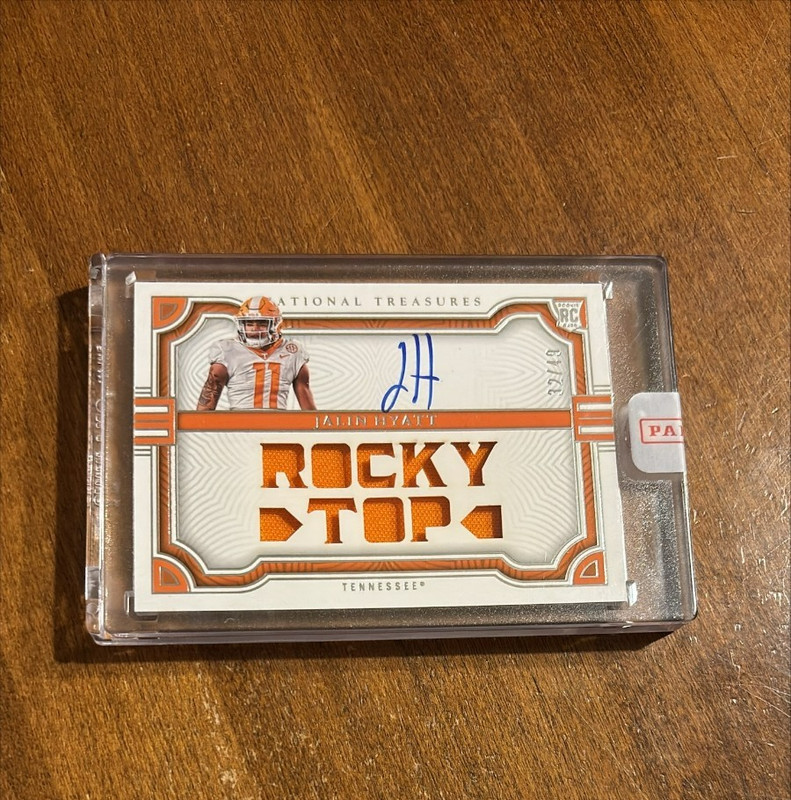 Jalin Hyatt 2023 National Treasures Rocky Top Rookie Auto Volunteers Giants /49