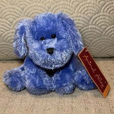 NWT Animal Alley 2009 Blue Puppy Dog 7  Plush Shiny Floppy Beanie Toys R US