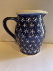 Boleslawiec Snowflake Pitcher. Oven and microwave safe. Nice home decor!