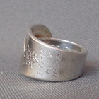 Vintage Ring 70s Oneida Gerber Baby Spoon Ring Silver PL Engraved 77 79 84 Sz 7 — photo 6