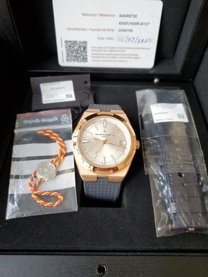 New Vacheron Constantin Overseas 41 R Gold Silver Dial Complete 4500V/000R-B127