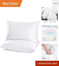 Super Soft Down Alternative Microfiber Pillows - 2 Pack King Size Luxury