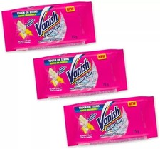 3 X Vanish Super Soap Bar Fabric Stain Remover 75g