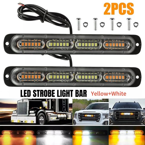 New LED Flashing Strobe Light Bars Warning Hazard Beacon Part For Car Truck - Picture 11 of 19