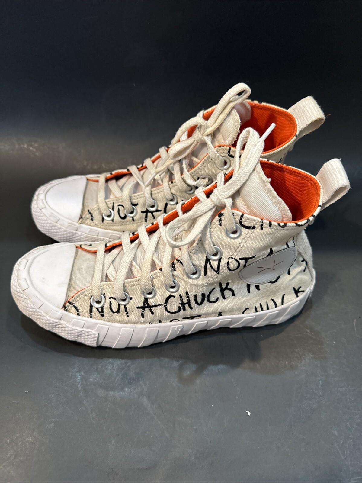 SAOLA Scarpe da ginnastica Converse UNT1TL3D Hi Not A Chuck taglia 5 bianco arancione sneakers