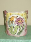 Laurel Izard Edwin Shelton Pottery Heavy Vase - Dragonfly, Floral — photo 2