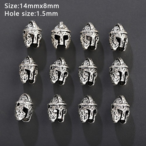 100 Pcs Silver Gold Crown Helmet Buddha Head Bracelet Connector Charm Loose Bead - Picture 10 of 12