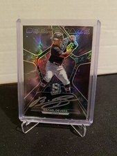 2022 Panini Chronicles Spectra Rafael Devers Deep Space Holo Prizm Auto #d 8/8