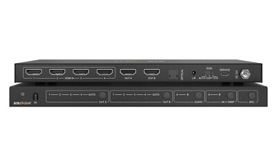 BZBGEAR 4x2 4K UHD HDMI Matrix Switcher with Audio/Downscaling Support