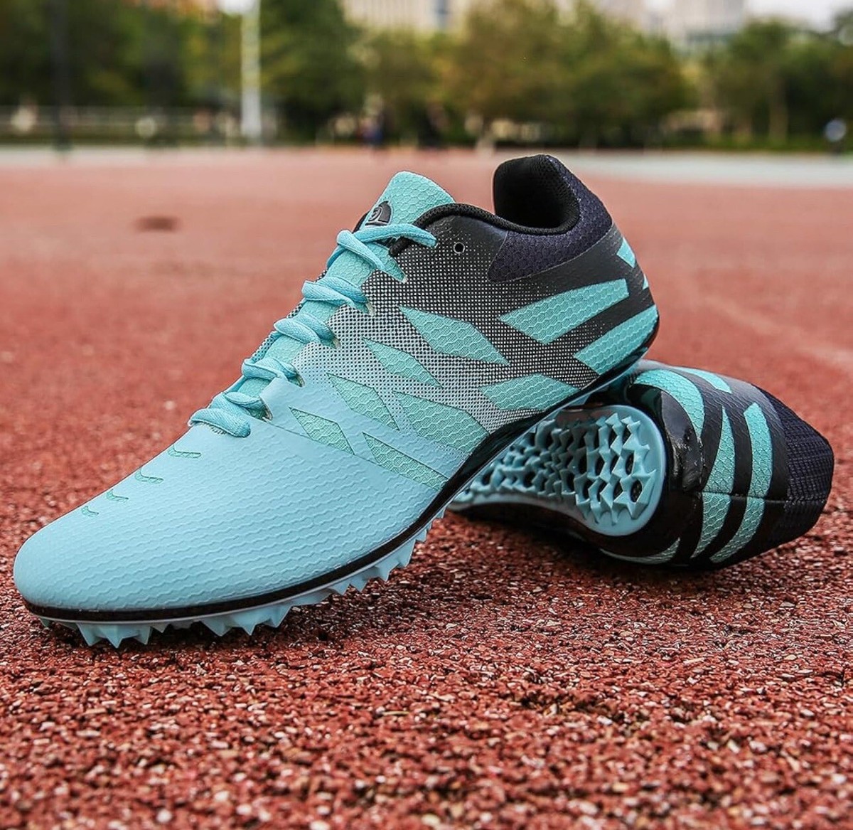 Sky Blue New Track and Field Shoes Men Women Kids 8 Spikes Size