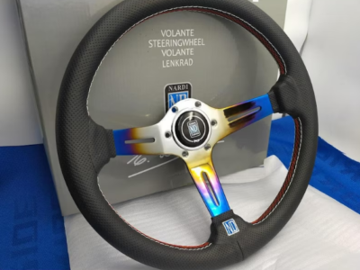 Nardi Torino Leather Titanium Blue Rainbow Style Sport Steering