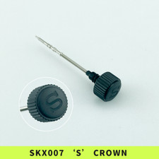 SKX007 Crown Matte Black Signed ‘S’ Mod Parts 2 Gaskets for 7S26 NH35 NH36