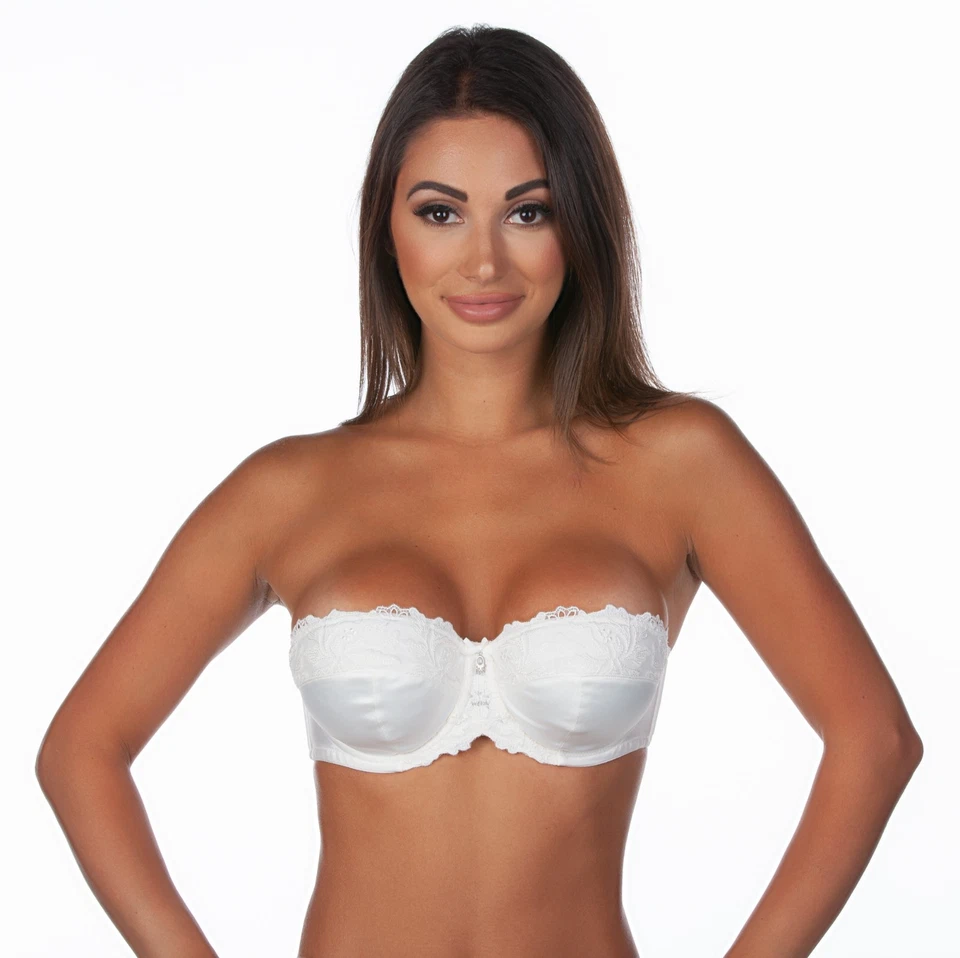 Panache Masquerade Serenity Plus Size Bridal Satin Strapless Bra FREE SHIPPING - Image 4 of 4