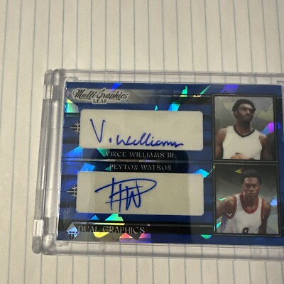 2022 LEAF MULTIGRAPHICS VINCE WILLIAMS JR. + PEYTON WATSON DUAL AUTOGRAPH /35