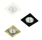 Spot de plafond encastrable RAMI IP20 Carré Blanc/Noir/Laiton EDO