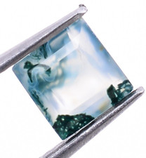 Natural Moss Agate 0.40 Ct. Loose Faceted Square Cut Wholesale Gemstone 5X5mm