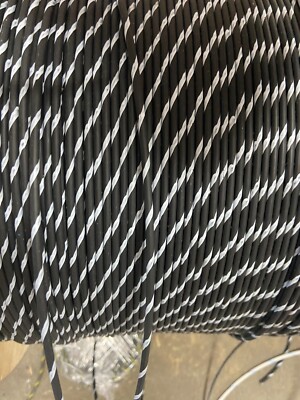 14 AWG GAUGE GXL AUTOMOTIVE HIGH TEMP COPPER WIRE - 25 FT BLACK / WHITE  STRIPE
