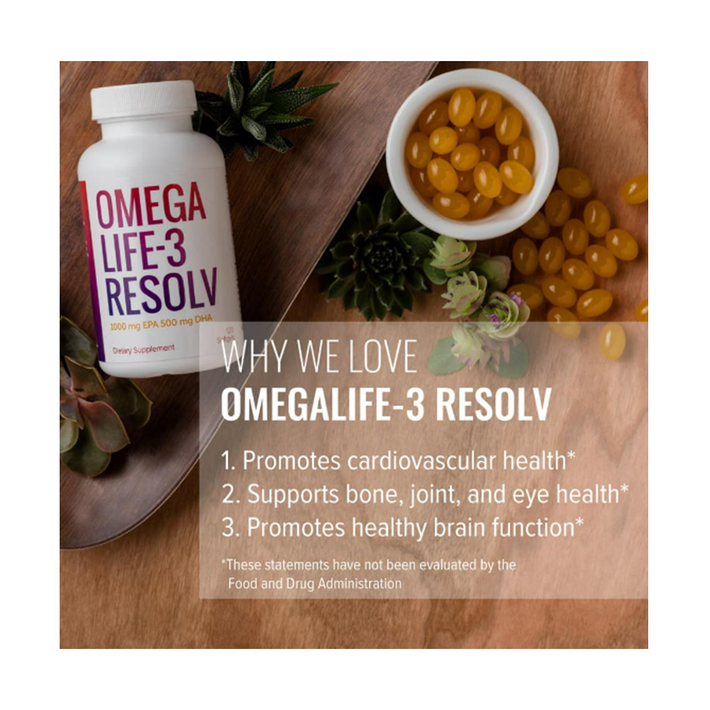 Unicity Omega Life -3 Resolv Health & Wellness 120 Softgels
