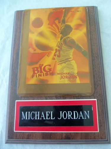 Michael Jordan Plaque with Big Finish Card 1996!  CHICAGO BULLS!  HIS AIRNESS!