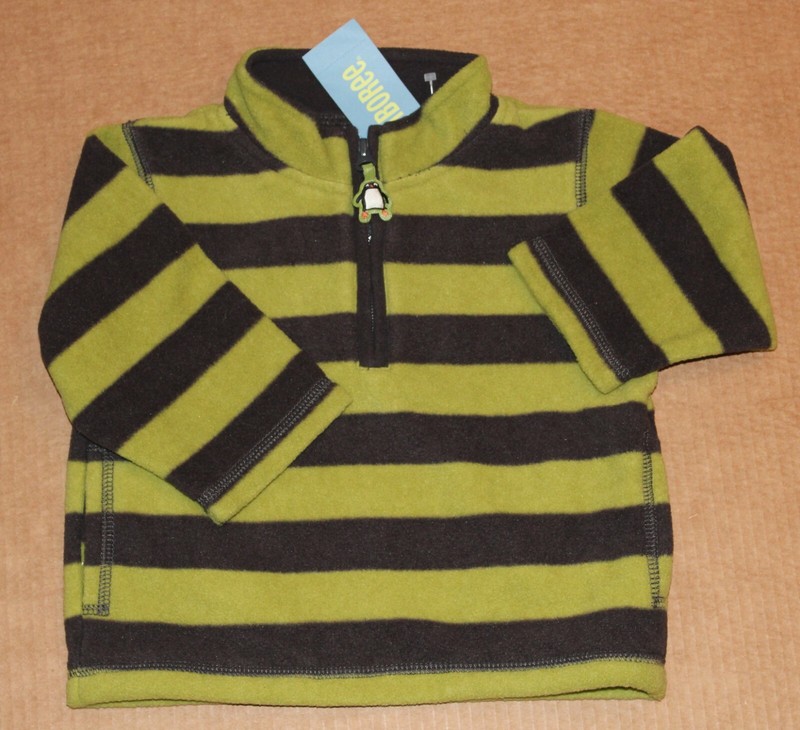 12 18 24 NWT Gymboree SNOWBOARDING CHAMP Striped Penguin Fleece JACKET Boys