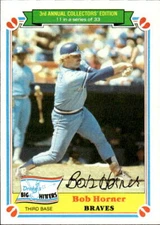 Bob Horner 1983 Topps Drake's Big Hitters #11   Atlanta Braves