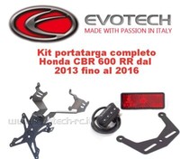 Set Nummernschildhalter Licht Kennzeichen Und Reflektor Evotech Honda