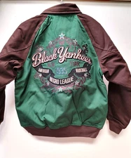 Vintage Stall & Dean Sz. XL Negro Leagues NY Black Yankees Canvas Varsity Jacket
