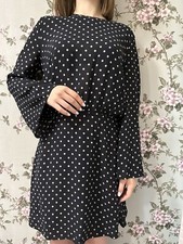 ZIMMERMANN Dress Women’s Mischief Polka Dot Crepe Mini  Flared Sleeve Sz 2
