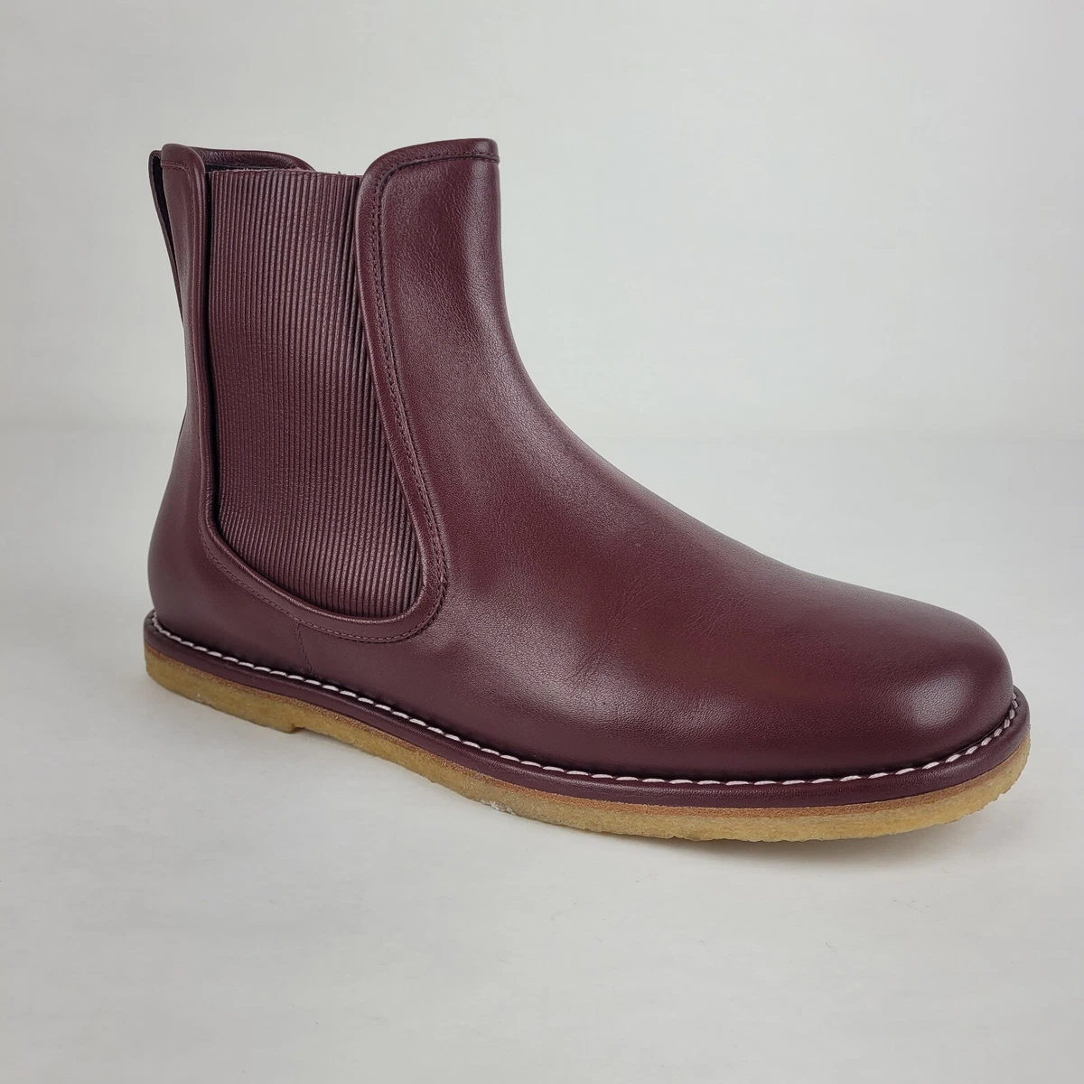 Burgundy chelsea ankle best sale boots