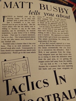 Sk132 Ephemera 1954 Football Article Matt Busby 