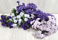 Purple/White/Silver Mini Flowers for Crafts or Bouquets/Wreaths