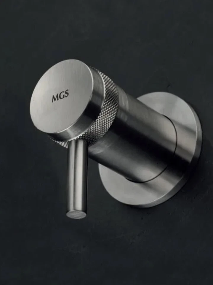 Grifo de lavabo MGS ER291-M 2 orificios montado en la pared ACERO INOXIDABLE MATE ¡Nuevo en caja! Foto 2 de 4