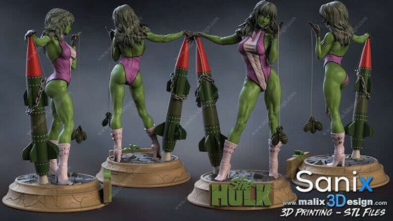 She Hulk fan art 1:10 1:8 Scales Resin model kit