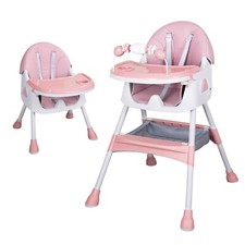 Baby Hochstuhl Babystuhl Kinderhochstuhl Klappbar mit Tablett Fußstütze Rolle